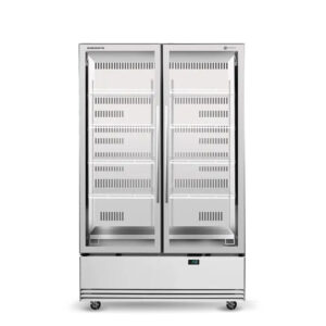 BME1200N A 2 door glass door commercial fridge