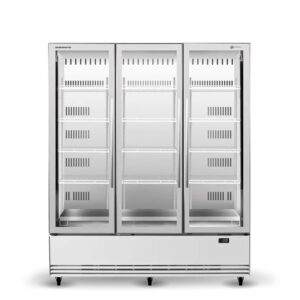 BME1200N A 3 door glass door commercial fridge