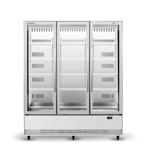 BME1200N A 3 door glass door commercial fridge