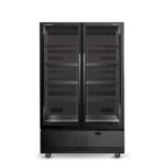 SKB1200N A Black 2 door commercial glass door fridge