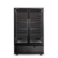 SKB1200N A Black 2 door commercial glass door fridge