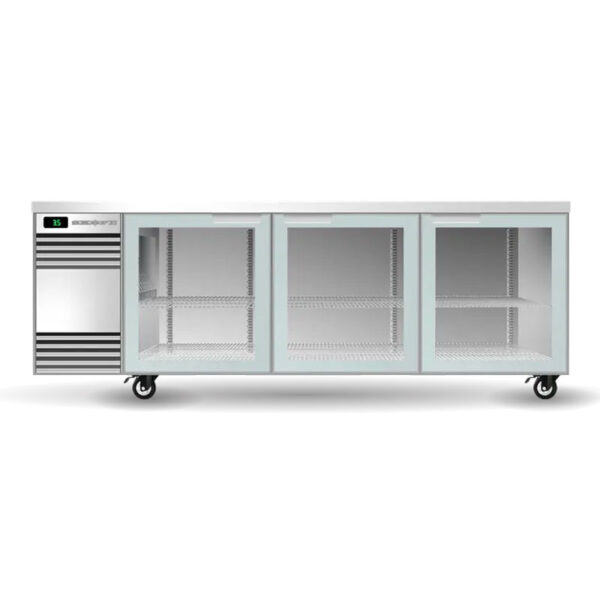 CL3GSW W BackBar 3 Glass Swing Door CounterLine Fridge