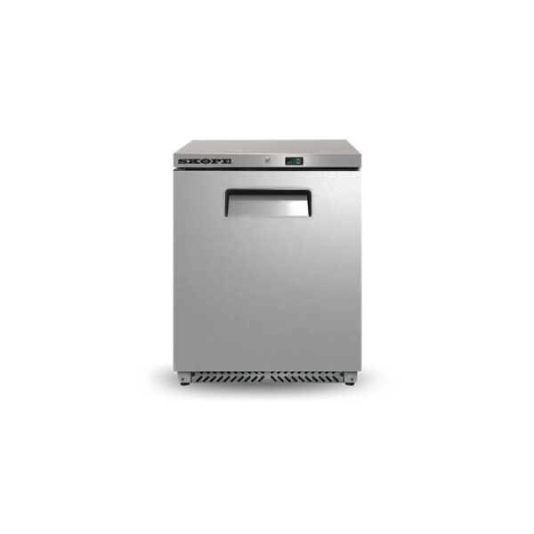 RF6 fridge 1 Solid Door Underbench Fridge