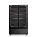SKB1200N AC Black 2 door commercial glass door fridge