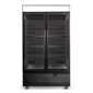 SKB1200N AC Black 2 door commercial glass door fridge