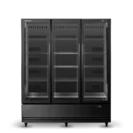 SKB1500N A Black 3 door display fridge