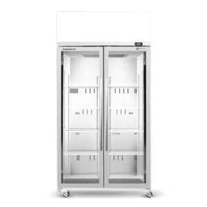 TME1000N AC 2 glass door fridge with lit sign